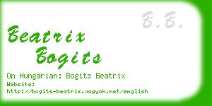 beatrix bogits business card